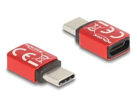 Delock USB-Adapter Datenblocker USB-C Stecker - USB-C Buchse - Detailfarbe: Rot - USB Standard: Keiner - Winkelstecker: Nein - Steckertyp Seite B: USB-C Buchse - Besondere Eigenschaften: Datenblocker - Steckertyp Seite A: USB-C Stecker