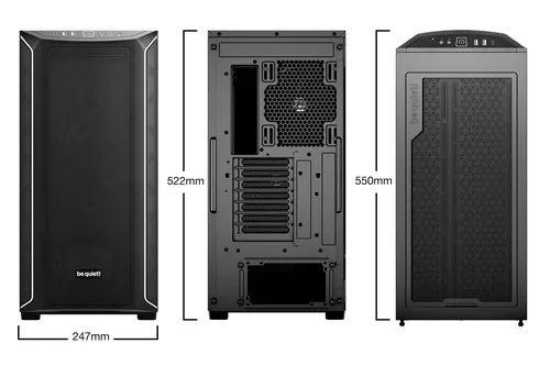 be quiet! PC-Gehäuse Shadow Base 800 DX Schwarz - Unterstützte Mainboards: E-ATX - ATX - Micro-ATX - Mini-ITX - Detailfarbe: Schwarz - Anzahl Lüfterplätze: 8 - Sichtfenster: Ja - Netzteil vorinstalliert: Nein - Gehäuse Bauart: Mid-Tower
