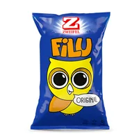 Zweifel Chips Filu Original 75 g - Produkttyp: Nature Chips - Nährwertangabe pro: 100 g - Energiegehalt (in kj): 2079 KJ - Energiegehalt (in kcal): 497 Kcal - Fett: 25 g - Gesättigte Fettsäuren: 1.5 g