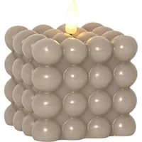 Star Trading LED-Kerze Flamme Dot, 7.5 x 7.5 x 9.5 cm, Beige - Betriebsart: Batteriebetrieb - Fernbedienung: Nein - Aussenanwendung: Nein - Höhe: 9.5 cm - Timerfunktion: Ja - Set: Nein