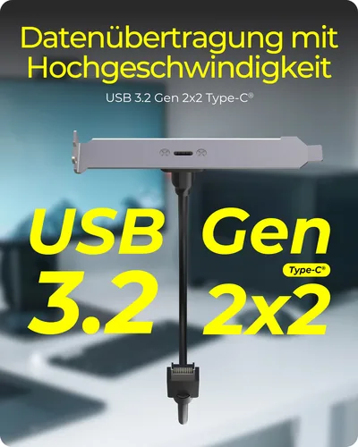 Adapter IcyBox USB 20 Gbits von Type-E Port