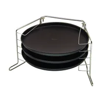 Zenker Pizzablech Special – Countries Ø 29 cm, 4-teilig - Form: Rund - Höhe: 1.5 cm - Ausziehbar: Nein