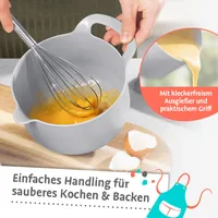 GOURMETmaxx Schüssel 4-teilig, , 4 Stück, Schwarz/Grau/Weiss - Unterteilungsmöglichkeit: Nein - Material: Kunststoff - Detailfarbe: Grau - Schwarz - Weiss - Set: Ja - Form: Rund