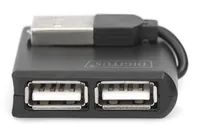 DIGITUS USB-Hub 4-Port 2.0->4xA2.0 integr. Kabel schwarz