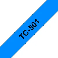 Brother TC-501 label-making tape Black on blue