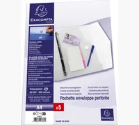 EXACOMPTA Dokumententasche A4 57381E PP, gelocht, 200my