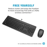 HP 230 Wireless Mouse and Keyboard Combo White clavier Souris incluse RF sans fil Blanc