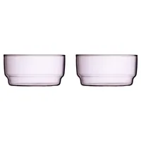 Lyngby Schale Torino Pink, 2 Stück, 12 cm - Unterteilungsmöglichkeit: Nein - Material: Glas - Detailfarbe: Pink - Set: Ja - Verpackungseinheit: 2 Stück - Form: Rund