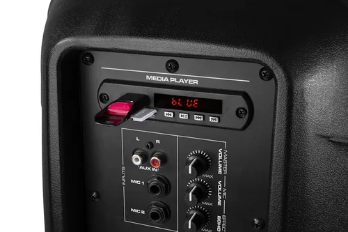 Vonyx PA-System VPS102A - Einsatzgebiete: Gastro / Gewerbe - Home-Party /-Disco - Installation - Anwendungsbereich: Aerobic / Fitness - DJ - Entertainer - Gesang - Ausstattung: Abnehmbares Mikrofon - Bluetooth Audio Streaming - Fernbedienbar - USB Audio S