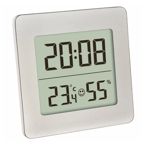 TFA Dostmann Thermo-/Hygrometer Digital Silber - Detailfarbe: Silber - Typ: Thermo-/Hygrometer - Anwendungsbereich: Temperatur-/Feuchtemessung