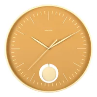 KARLSSON Wanduhr Grato Pendulum 40.6 cm, Gelb/Zartgelb - Uhrtyp: Analog - Betriebsart: Batteriebetrieb - Funksignal: Nein - Funktionen: Zeit - Form: Rund - Detailfarbe: Gelb