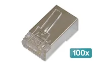 CAT.6 Modularstecker für Rundkabel, geschirmt, 100 Stück (Pass through Stecker)