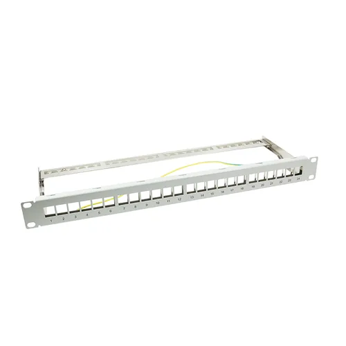 Logilink Keystone Patchpanel 19"", 24 Module, leer, grau