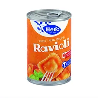 Hero Dose Eier Ravioli 430 g - Produkttyp: Pastagerichte - Nährwertangabe pro: 100 g - Energiegehalt (in kj): 361 KJ - Energiegehalt (in kcal): 86 Kcal - Fett: 2.4 g - Gesättigte Fettsäuren: 0.7 g
