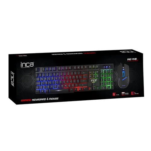 INCA Gaming MausTastatur RGB 3200DPI6Tasten1.50m schwarz retail