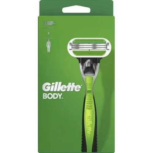 Gillette Rasierer Body 1 Stück - Einweg Rasierer: Nein - Typ: Klingen Rasierer - Anwender: Herren - Körperbereich: Alle Körperbereiche - Natürlich Leben: Keine Besonderheiten