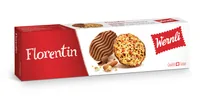 Wernli Guetzli Florentin 100 g - Produkttyp: Früchte - Nährwertangabe pro: 100 g - Energiegehalt (in kj): 2168 KJ - Energiegehalt (in kcal): 519 Kcal - Fett: 28 g - Gesättigte Fettsäuren: 11 g