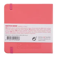 TALENS Sketchbook 12x12cm 9314314M korallenrot 80 Seiten