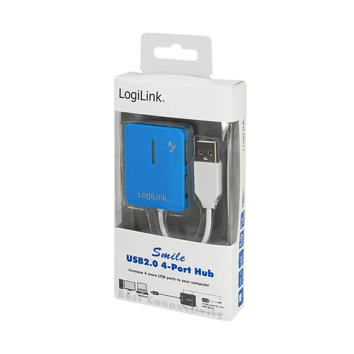 LogiLink UA0136 hub di interfaccia USB 2.0 Type-A 480 Mbit/s Blu
