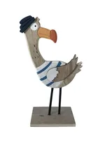 Dameco Aufsteller Möve Matrose 5 cm x 18.5 cm - Produkttyp: Aufsteller - Motiv: Vogel - Detailfarbe: Blau - Weiss - Detailmaterial: Holz - Grundmaterial: Holz