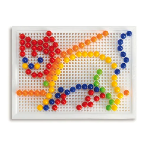 Quercetti Mosaik-Steckspiel FantaColor Tab 150 Teile - Altersempfehlung ab: 4 Jahren - Material: Kunststoff - Nachhaltigkeit: Nicht angegeben - Detailfarbe: Mehrfarbig