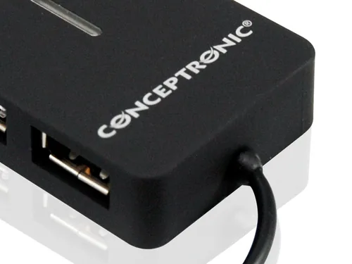 CONCEPTRONIC 4-Port Hub USB-A2.0->4xA2.0 o.Netz. sw