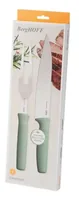 BergHOFF Tranchierset Leo Forest 2-teillig - Typ: Tranchiergabel - Tranchiermesser - Klingenmaterial: Edelstahl - Griffmaterial: Edelstahl - Inklusive Messerblock: Nein - Set: Ja - Detailfarbe: Forest