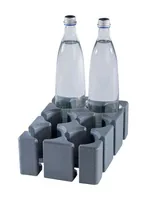 purvario Glas-/Tassen- und Flaschenhalter hoch 6-teilig - Farbe: Anthrazit - Zubehör zu: Wohnwagen/Van - Campingküche - Zelt