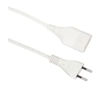 Schönenberger Verlängerungskabel 2 m T11-T11 - Anzahl Leiter: 2 - Detailfarbe: Weiss - Kinderschutz: Ja - Steckereigenschaften: Angespritzt - Steckertyp Ausgang: T11 - Leiterquerschnitt: 1 mm²