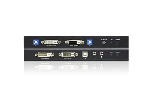 Aten KVM-Extender CE604 - Weitere Anschlüsse: Audio - USB - Set: Ja - Reichweite: 60 m - Extender Typ: Cat-Extender - Videoanschlüsse: DVI-D - Einsatzzweck Extender: KVM