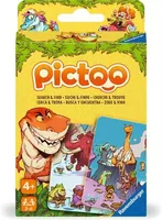 Ravensburger Kartenspiel Pictoo Dino - Sprache: Multilingual - Kategorie: Kartenspiel - Altersempfehlung ab: 4 Jahren - Spieldauer: 15 min - Min. Anzahl Spieler: 2 - Max. Anzahl Spieler: 6
