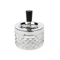 KARE Cristallo ashtray Round Glass, Steel