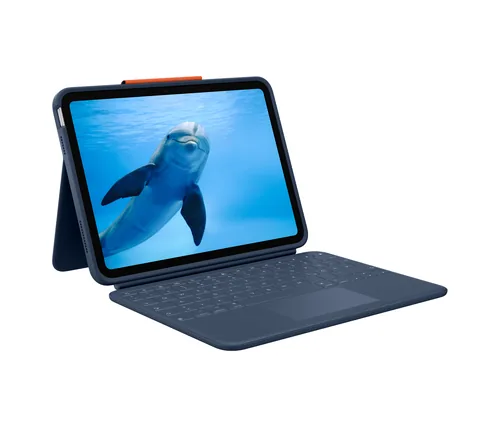 Logitech Rugged Combo 4 Touch - Tastatur und Foliohülle - mit Trackpad - Apple Smart connector 