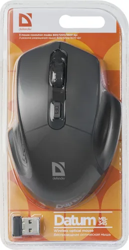 OPTICAL MOUSE DEFENDER DATUM MB-345 RF BLACK 1600DPI 4P