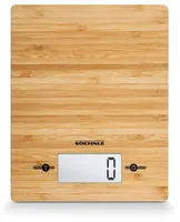 Soehnle Küchenwaage Bamboo Braun - Bedienungsart: Elektronisch - Sensortasten - Messschritte: 1 g - Tara-Zuwiegefunktion: Ja - Detailfarbe: Braun - Gewicht Max.: 5 kg - Material: Holz