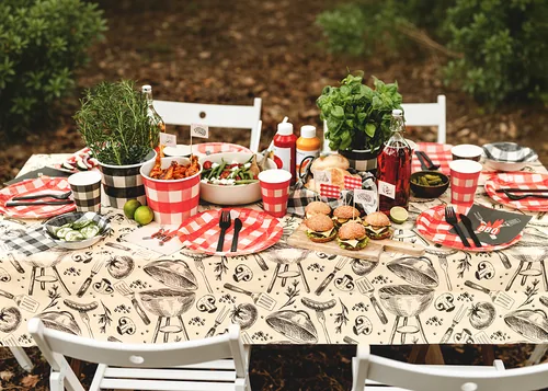 Partydeco Papierservietten Grill BBQ 33 cm x 33 cm - Material: Papier - Zellulose - Grösse: 33 cm x 33 cm - Produkttyp: Papierservietten - Motiv: BBQ - Detailfarbe: Rot - Schwarz - Anzahl Lagen: 3