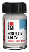 Marabu Glas- und Porzellanfarbe 782 Metallic-Silber, 15 ml - Art: Glas- und Porzellanfarbe - Detailfarbe: Silber - Set: Nein - Verpackungseinheit: 1 Stück