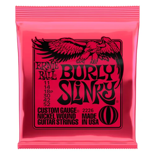 Ernie Ball Gitarrensaiten 2226 Burly Slinky – Burly 11 - 52 - Packungsgrösse: Satz - Zu Instrument: E-Gitarre - Saitenanzahl: 6-Saiter