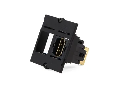 Bachmann Custom Modul inkl. Schrauben 2-fach Schwarz - Detailfarbe: Schwarz - Typ: Rahmen