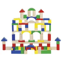 Goki Bauklötze 100 Stück - Altersempfehlung ab: 3 Jahren - Material: Holz - Detailfarbe: Mehrfarbig