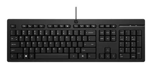 HP 125 G2 USB Wired Keyboard tastiera Ufficio Nero