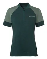 VAUDE Damen T-Shirt Wo Altissimo Q-Zip deep pond Grün, Grösse 42 - Farbe: Grün - Detailfarbe: Grün - Nachhaltigkeit: Grüner Knopf - Zielgruppe: Damen - Altersgruppe: Erwachsene - Produkttyp: T-Shirt