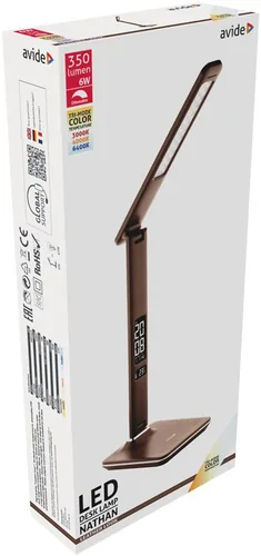 Avide LED Tischleuchte Büro Kalender Braun 6W 350lm