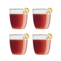 Bodum Trinkglas Kvadrant 4-teilig Transparent, 0.2 l - Glas Typ: Trinkglas - Material: Borosilikatglas - Detailfarbe: Transparent - Höhe: 6.3 cm - Volumen: 200 ml