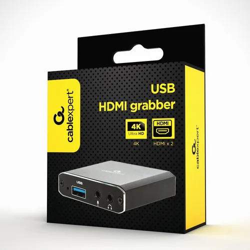 gembird USB-HDMI-Grabber, 4K, Pass-Through-HDMI