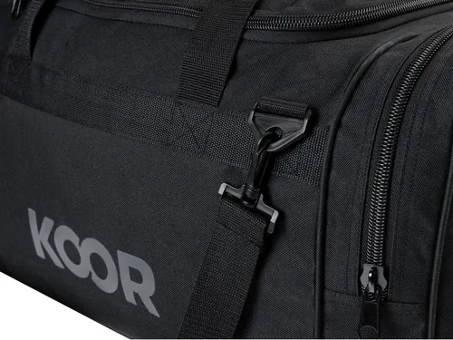KOOR Sporttasche 55 l, Schwarz - Taschenart: Sporttasche - Tragemöglichkeit: Schulterträger - Volumen: 55 l - Zusatzfächer: Ja - Farbe: Schwarz - Sportart: Alle Sportarten