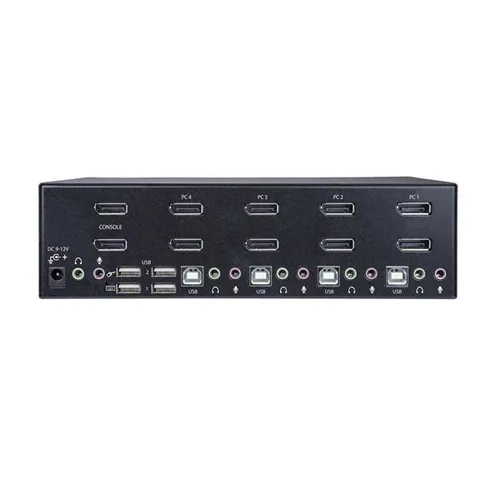 STARTECH.COM 4 Port Dual DisplayPort KVM Switch - DisplayPort 1.2 KVM - 4K 60Hz - DisplayPort Switch - USB KVM Switch
