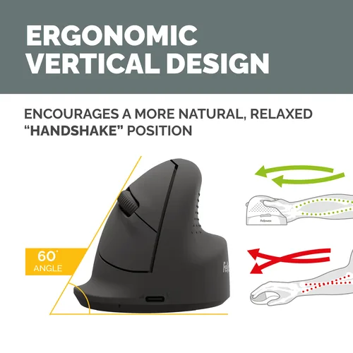 Fellowes Breyta Ergonomic Vertikale Maus M Rechtshänder