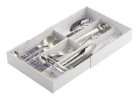 Yamazaki Besteckkasten TOWER Weiss - Detailfarbe: Weiss - Ausziehbar: Ja - Material: Kunststoff