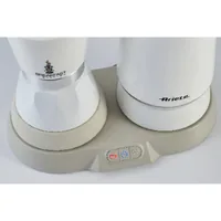 Ariete Frühstücksstation ARI 1344 4 Tassen, Weiss - Material: Metall - Kompatible Kochfelder: Netzbetrieb - nicht für Kochfelder - Detailfarbe: Weiss - Anzahl Tassen: 4 × - Betriebsart: Netzbetrieb